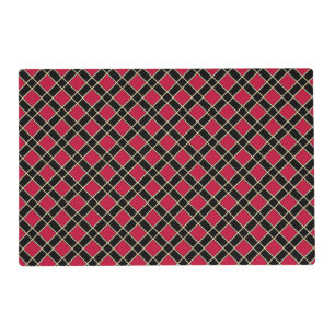 Black & Red Checkered Placemat