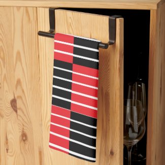 Black Red Checks and Stripes Pattern