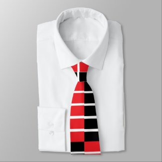 Black Red Checks and Stripes Pattern