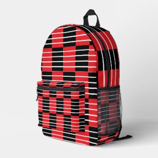 Black Red Checks and Stripes Pattern