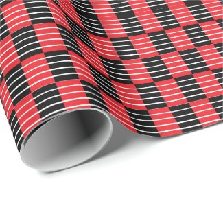 Black Red Checks and Stripes Pattern