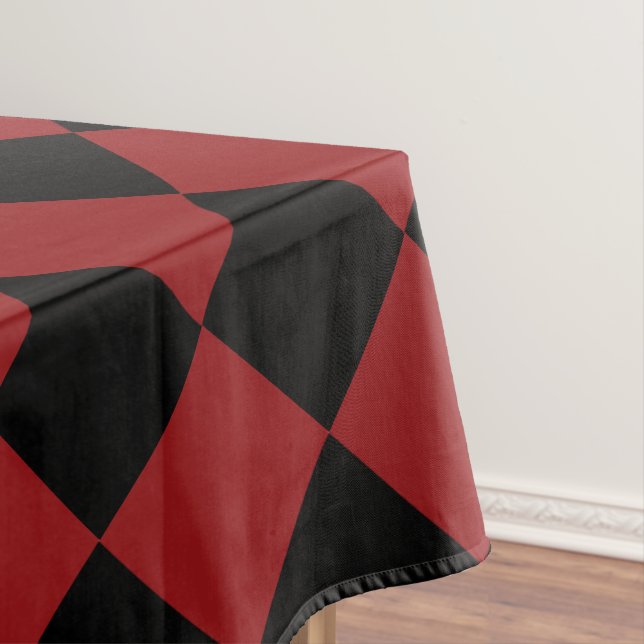 Black Red Chess Tablecloth (In Situ)