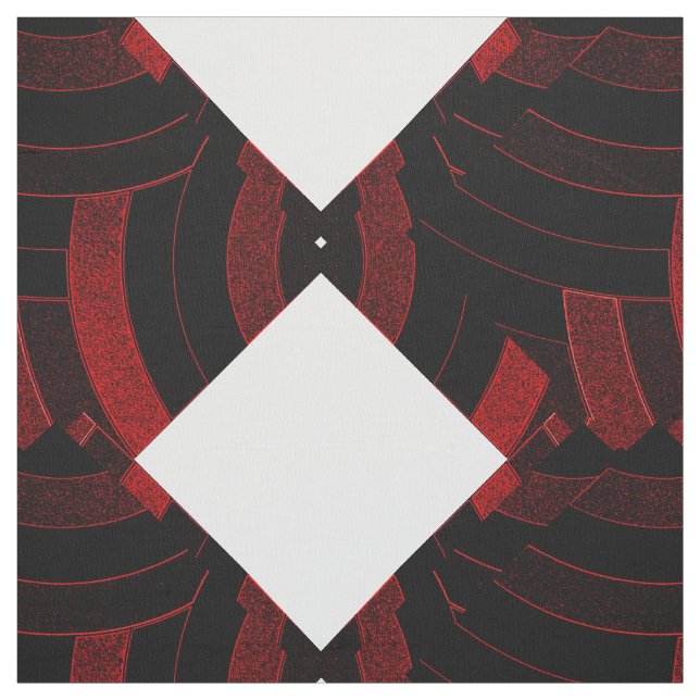 black/red chic contemporary diamonds  chevrons fabric (Swatch)
