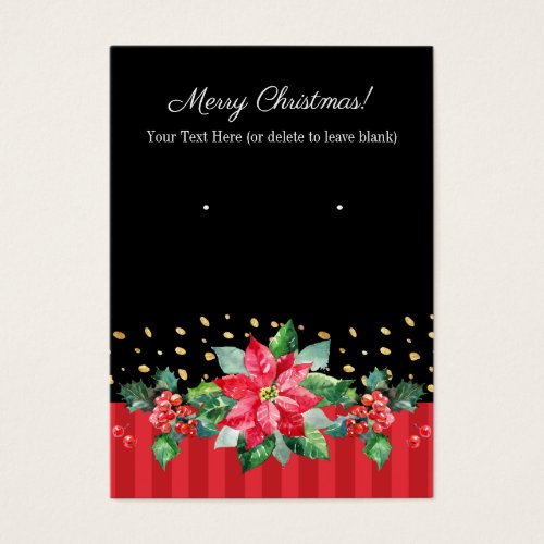 Black  Red Christmas Earring Cards