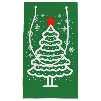 Black & Red Christmas Small Gift Bag