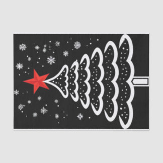 Black & Red Christmas Tissue Paper