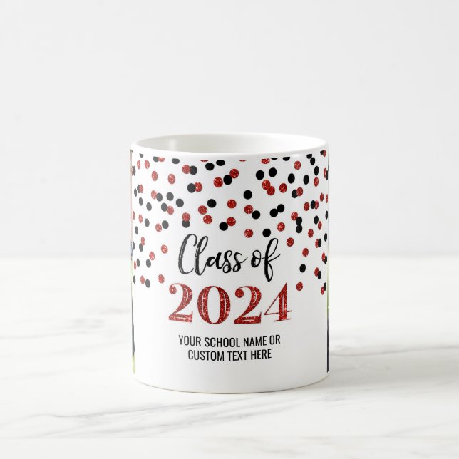 Black Red Class of 2024 Coffee Mug (Center)