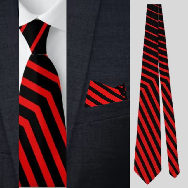 Black Red Colorful Striped   Neck Tie (Creator Uploaded)