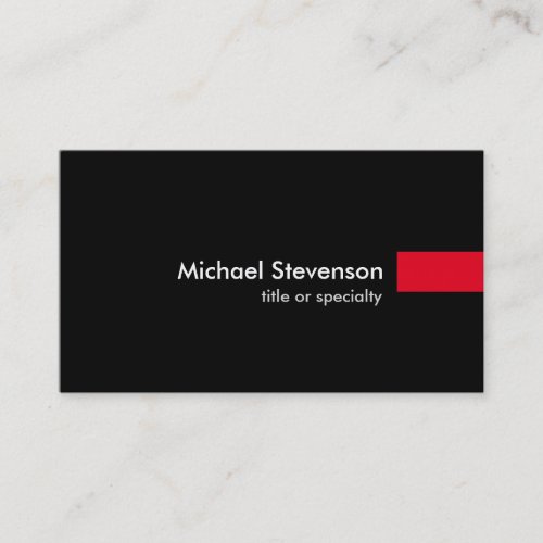 Black Red Consultant Unique Standard Business Card