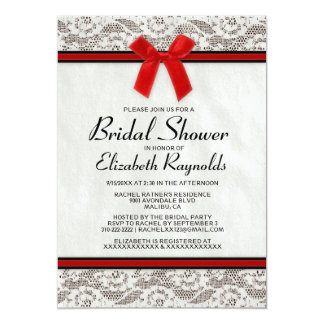 Red Bridal Shower Invitations 9