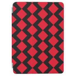 Black &amp; Red Diamond Pattern iPad Air Cover