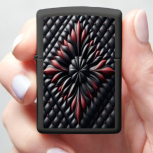 Black Red Diamond Tufted Legacy Zippo Lighter