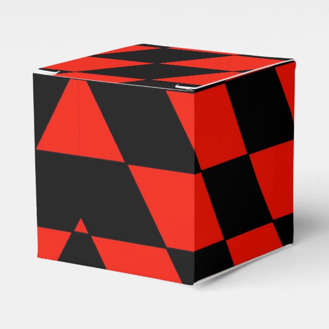 Black & Red Favor Box (Front Side)