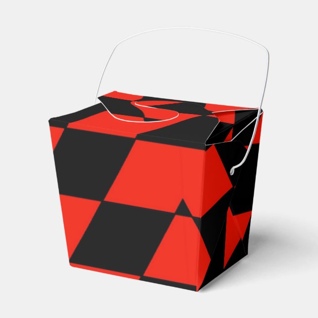 Black & Red Favor Box (Front Side)