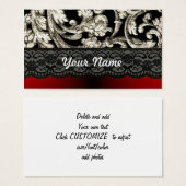 Black & red floral damask pattern (Front & Back)