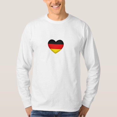 Black Red Gold  Flag Colors Heart German Pride T_Shirt