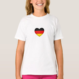 Black Red Gold Flag Colors Heart German Pride T-Shirt
