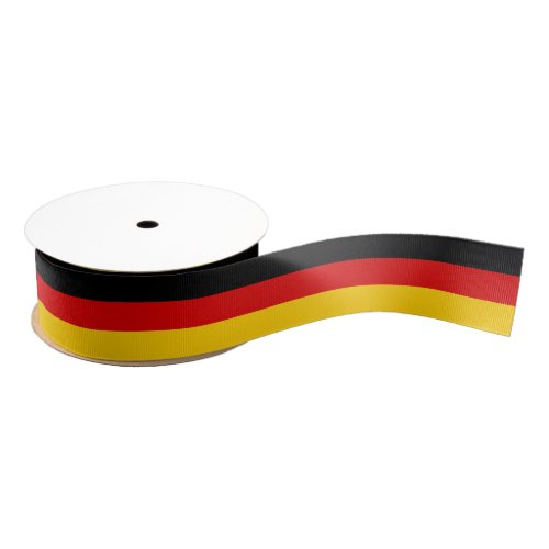 Black Red Gold German Flag Colors 15 Inch Grosgrain Ribbon