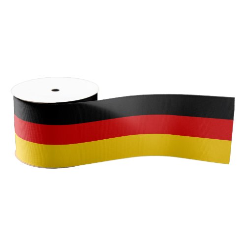 Black Red Gold German Flag Colors 3 Inch Grosgrain Ribbon
