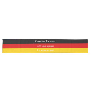 Black Red Gold German Flag Colors Personalized Long Table Runner