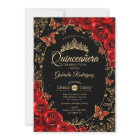 Black Red Gold Quinceanera