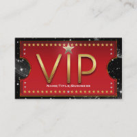 Black Red Gold & Silver Glam Custom VIP Ticket