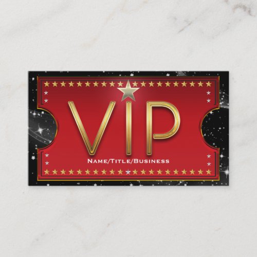 Black Red Gold  Silver Glam Custom VIP Ticket