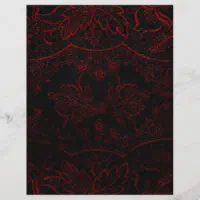 Black & Red Gothic Scrapbook Paper
