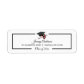 Black Red Graduation Class Cap and Tassel Address Label
