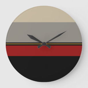 Black, red, gray and tan clock