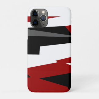 Black red gray and white iPhone 11 pro case