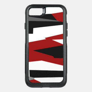 Black red gray and white OtterBox commuter iPhone SE/8/7 case