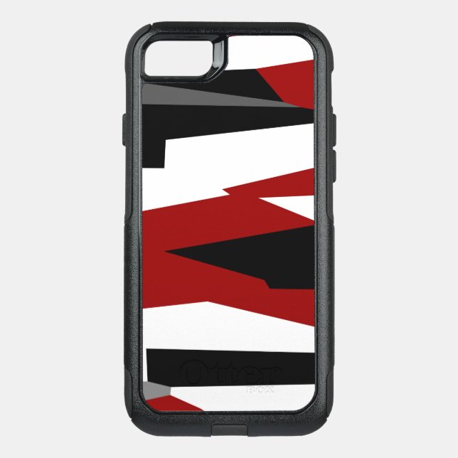 Black red gray and white otterbox iPhone case (Back)