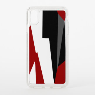 Black red gray and white speck iPhone XS max case