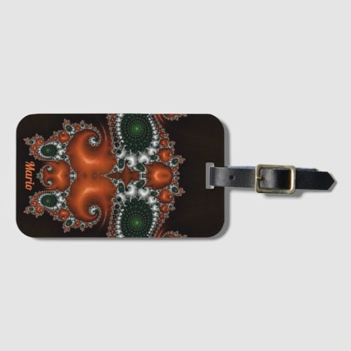 Black Red Green and White design MARIO Luggage T Luggage Tag