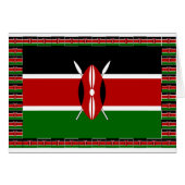 Black Red Green: Beautiful Kenya Flag Art Design (Front Horizontal)