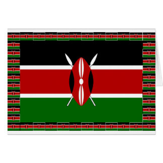 Black Red Green: Beautiful Kenya Flag Art Design Cards