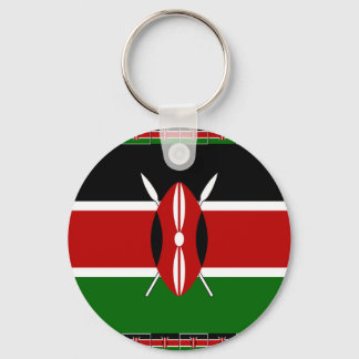 Black Red Green: Beautiful Kenya Flag Art Design Keychain