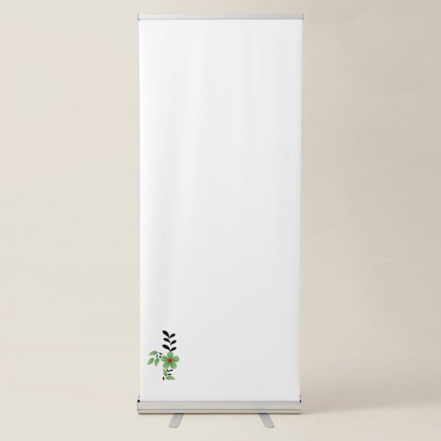 black, red, green clip Vertical Retractable Banner (Front)