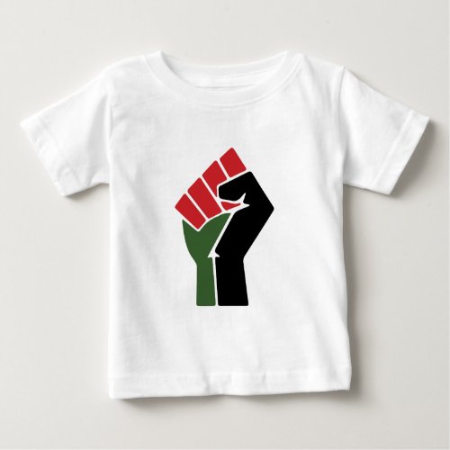 Black Red Green Fist Baby T_Shirt
