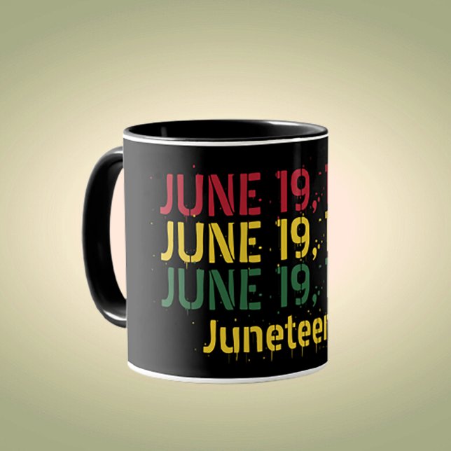 Black Red Green Yellow June 19 1865 Juneteenth Mug (Creator Uploaded)