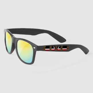Black Red Green Yellow-Shades Kenya Bottom-up Sunglasses
