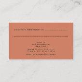 Black Red Hair Salon Appointment Business Card (Back)