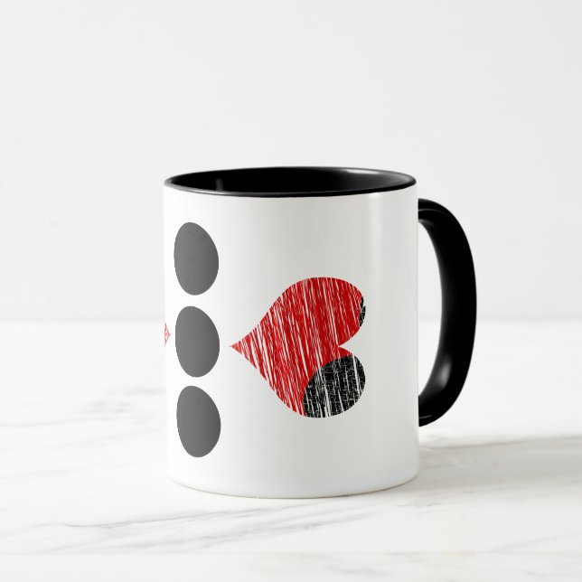  Black  & Red Hurt Mug (Front Right)