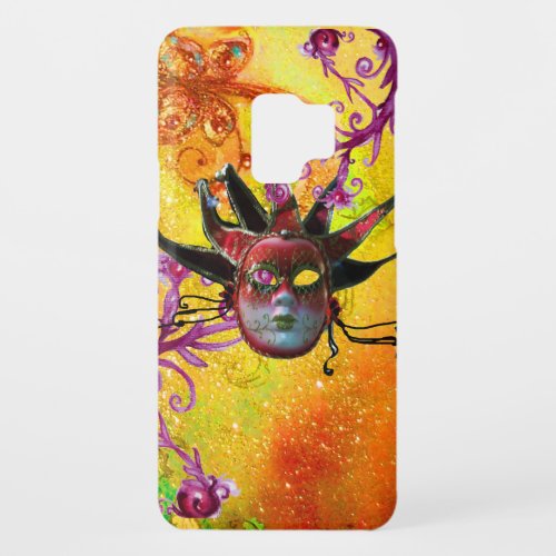 BLACK RED JESTER MASK Masquerade Party Yellow Case_Mate Samsung Galaxy S9 Case