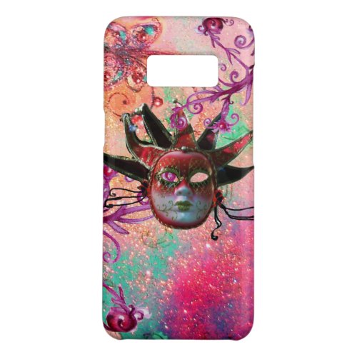 BLACK RED JESTER MASK Masquerade Pink Green Case_Mate Samsung Galaxy S8 Case