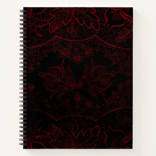Black  Red Lace Gothic Notebook