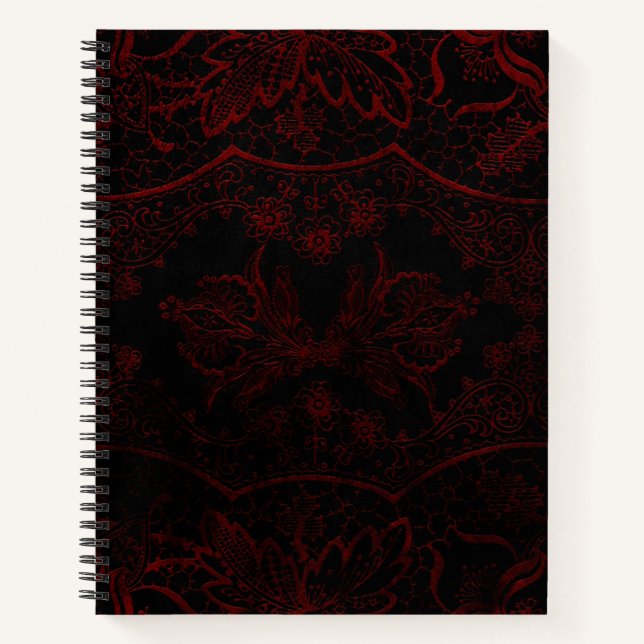 Black & Red Lace Gothic Notebook (Front)