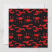Black Red Lobster Crayfish Baby Boy Shower Invitation (Back)