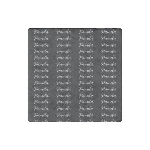 Black Red Minimalist Add Name Personalized Stone Magnet